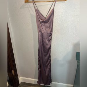 XS shein silk long dress
